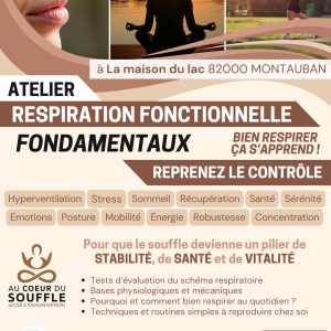 Atelier fondamentaux de la respiration fonctionnelle à Montauban le 26 octobre 2025